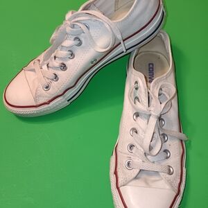 Converse Chuck Taylor All Star White Canvas Sneakers (M7652) Preowned Women's 7